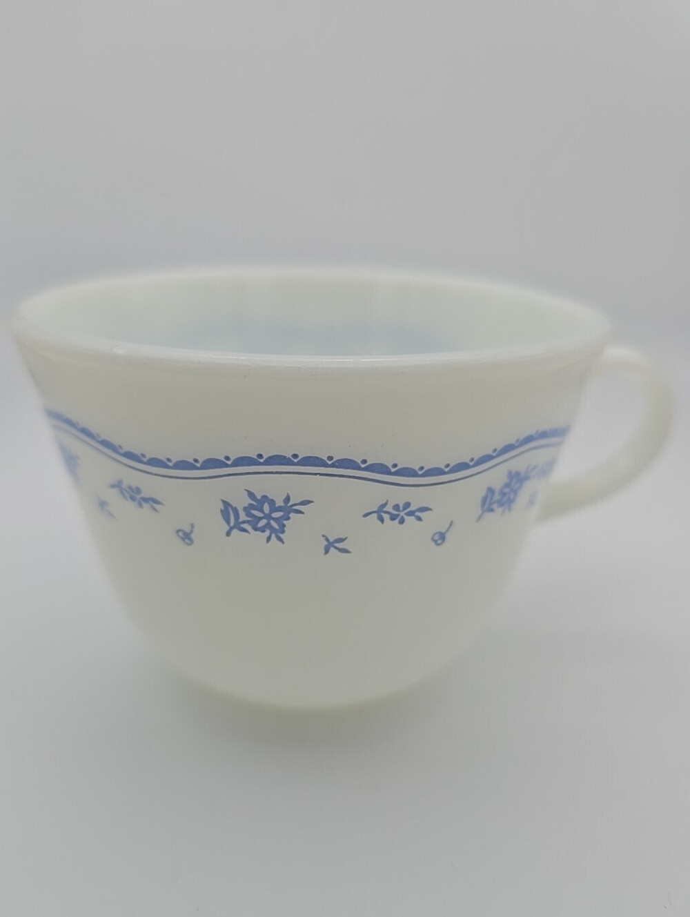 Vintage Pyrex Morning Blue Coffee Tea Cup - Milk Glass Corning Cup USA #20